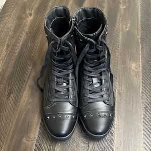 Pastry Glitter Combat Boots - Military Glitz